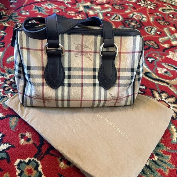 Burberry Nova Plaid Boston Bag - Picture 11 of 14